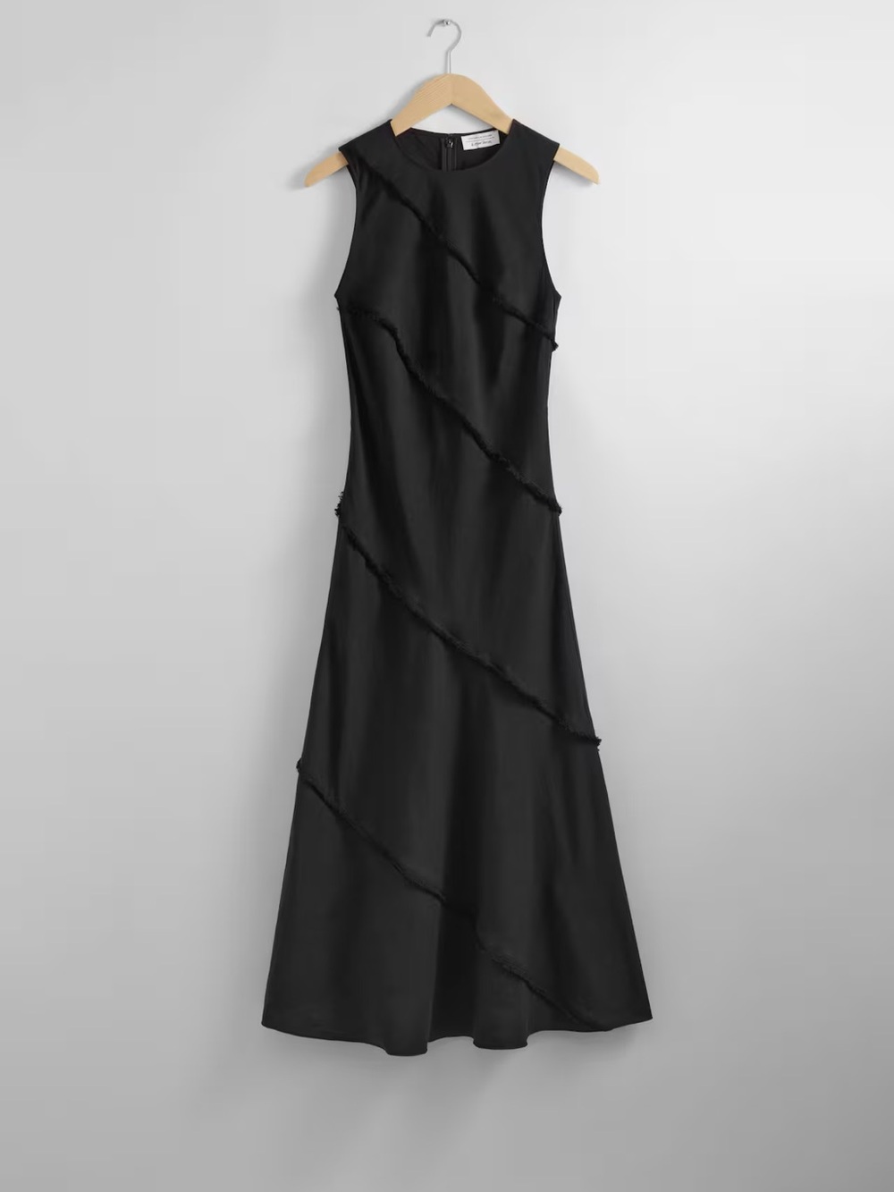 & Other Stories SLEEVELESS A-LINE MIDI DRESS black
